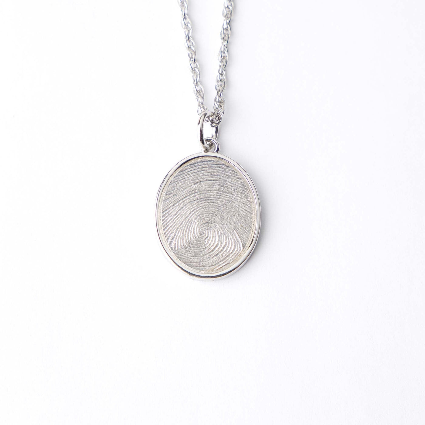 Oval Fingerprint Pendant - Blake