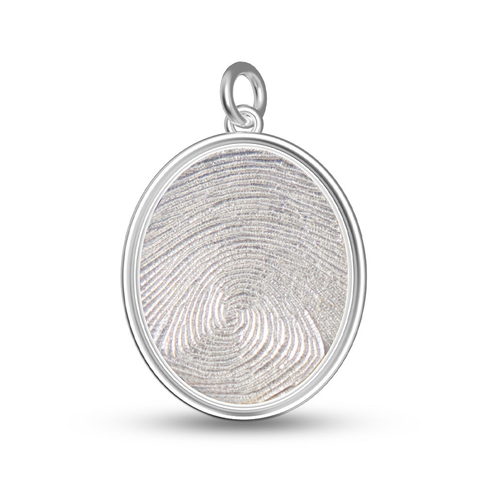 Oval Fingerprint Pendant - Blake